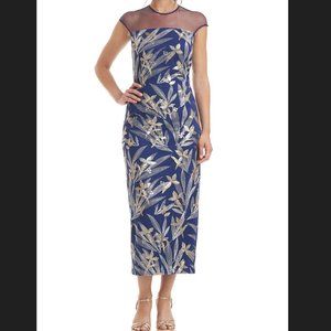 Miley Illusion Neck Sheath Dress - JS COLLECTIONS